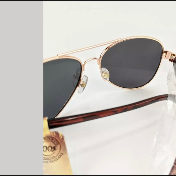 New Rose Gold Ladies Blue Polarized Sunglasses - Picture 4 of 10